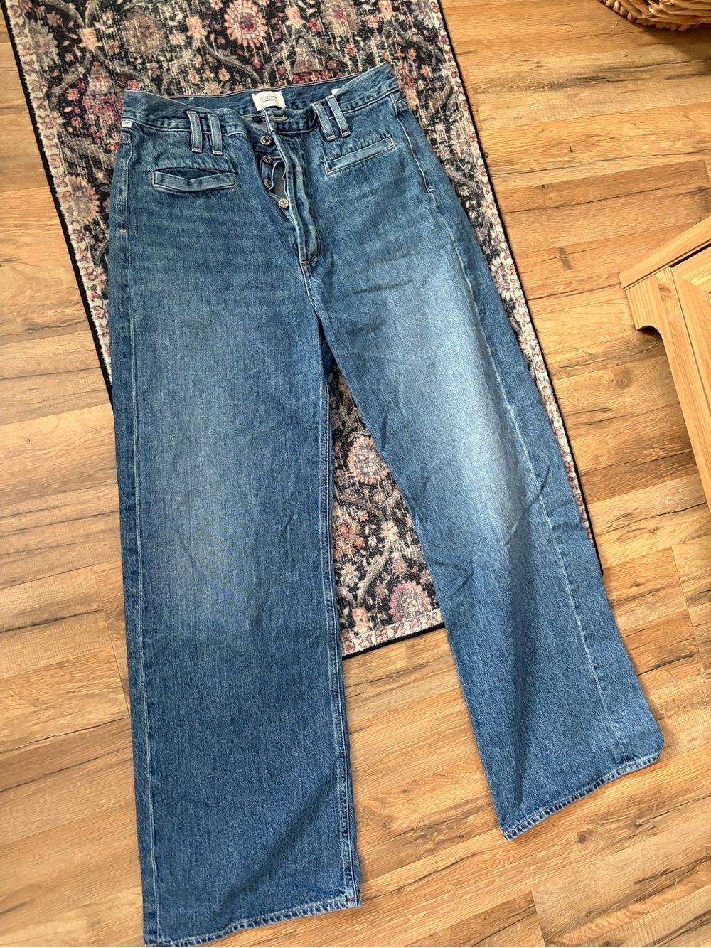 Citizens Of Humanity Wide Leg Jeans in Medium Blue Wash